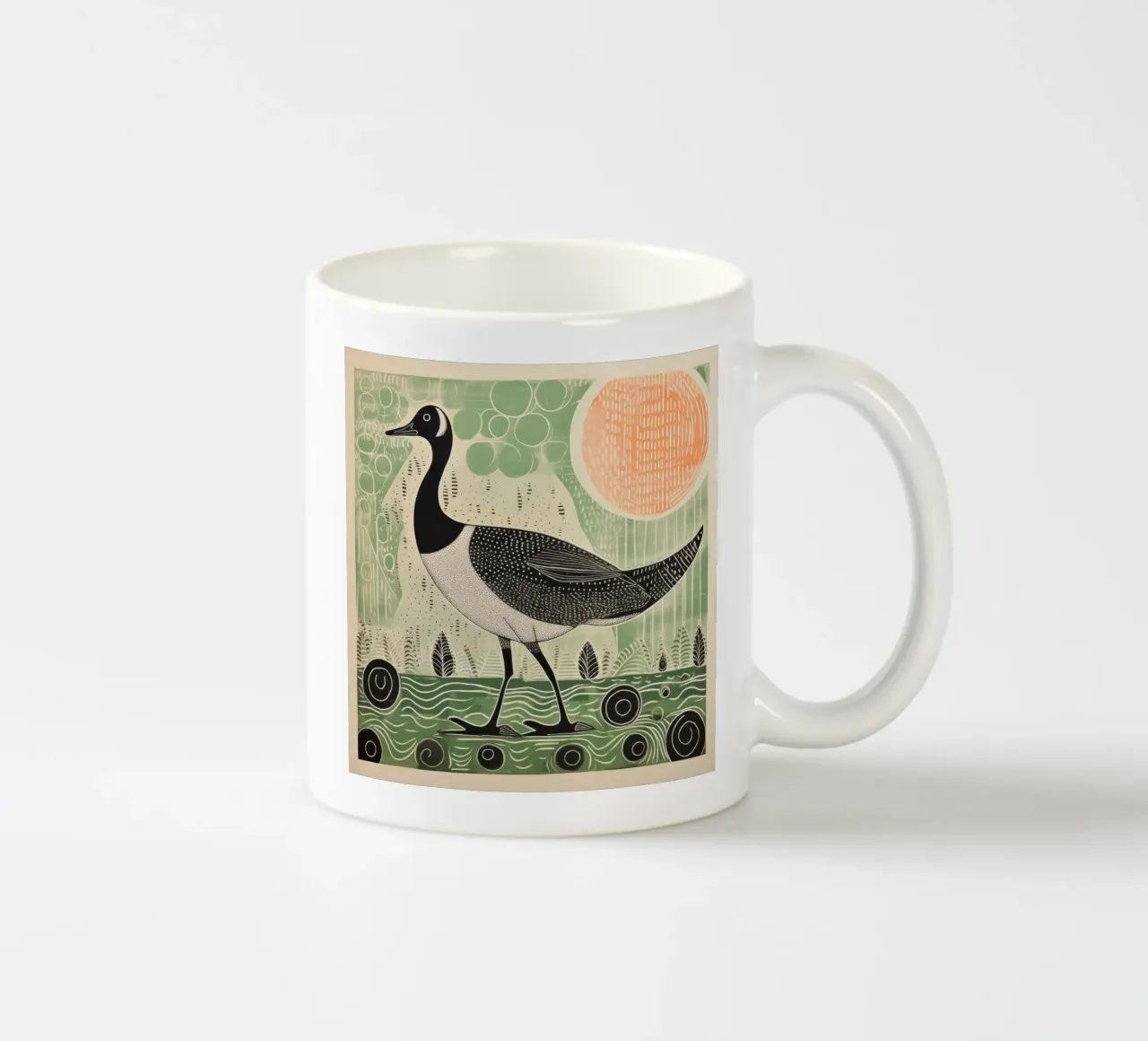 Oca verde 1 tazza in ceramica da Minimal Animal Art