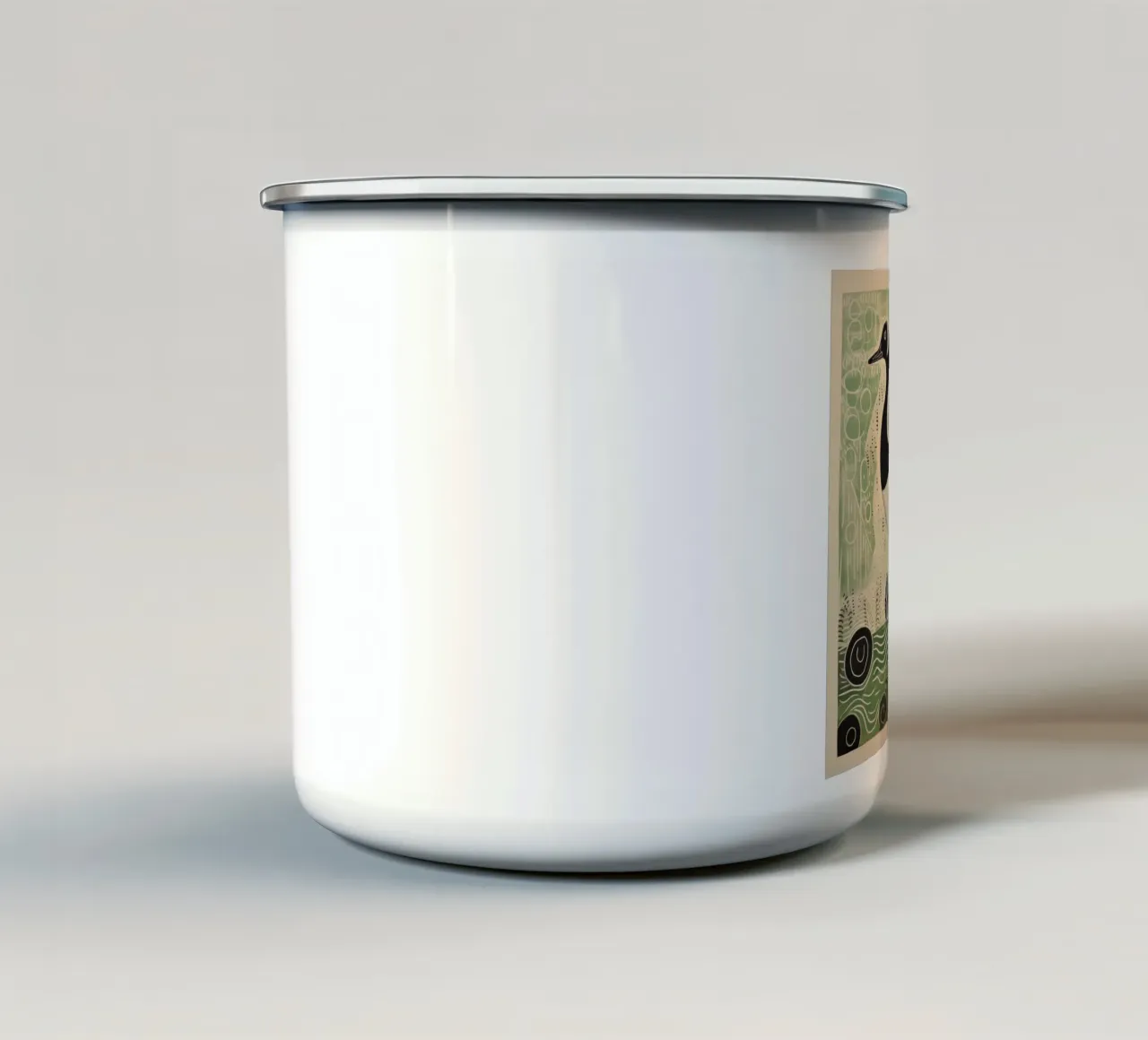 Oca verde 1 tazza in smalto da Minimal Animal Art