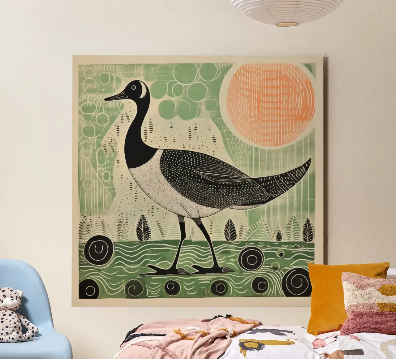 Oca verde 1 alluminio dibond da Minimal Animal Art