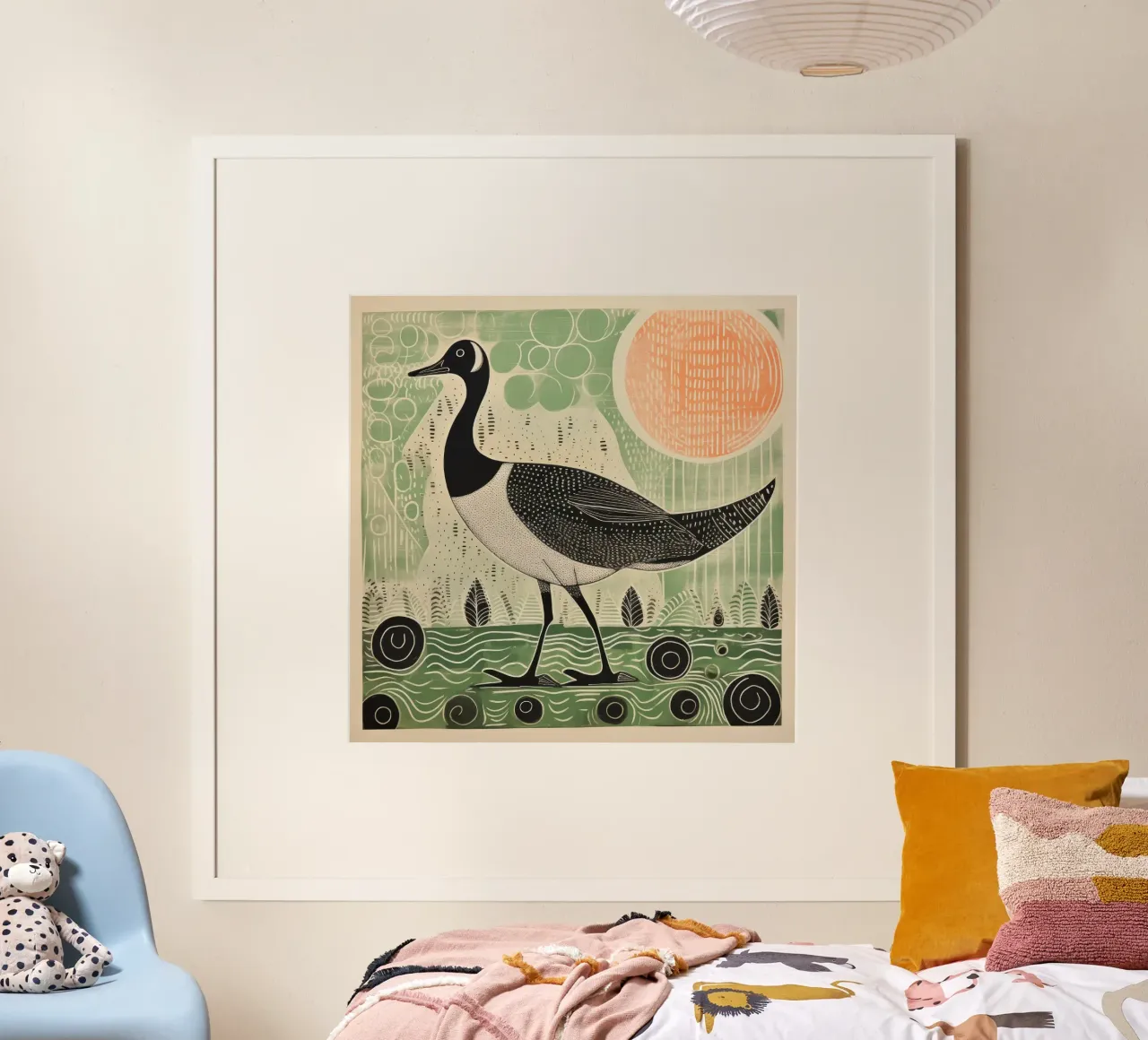 Oca verde poster da Minimal Animal Art