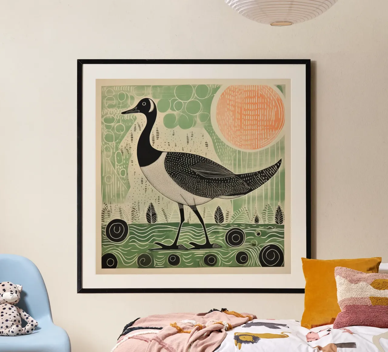 Oca verde poster da Minimal Animal Art