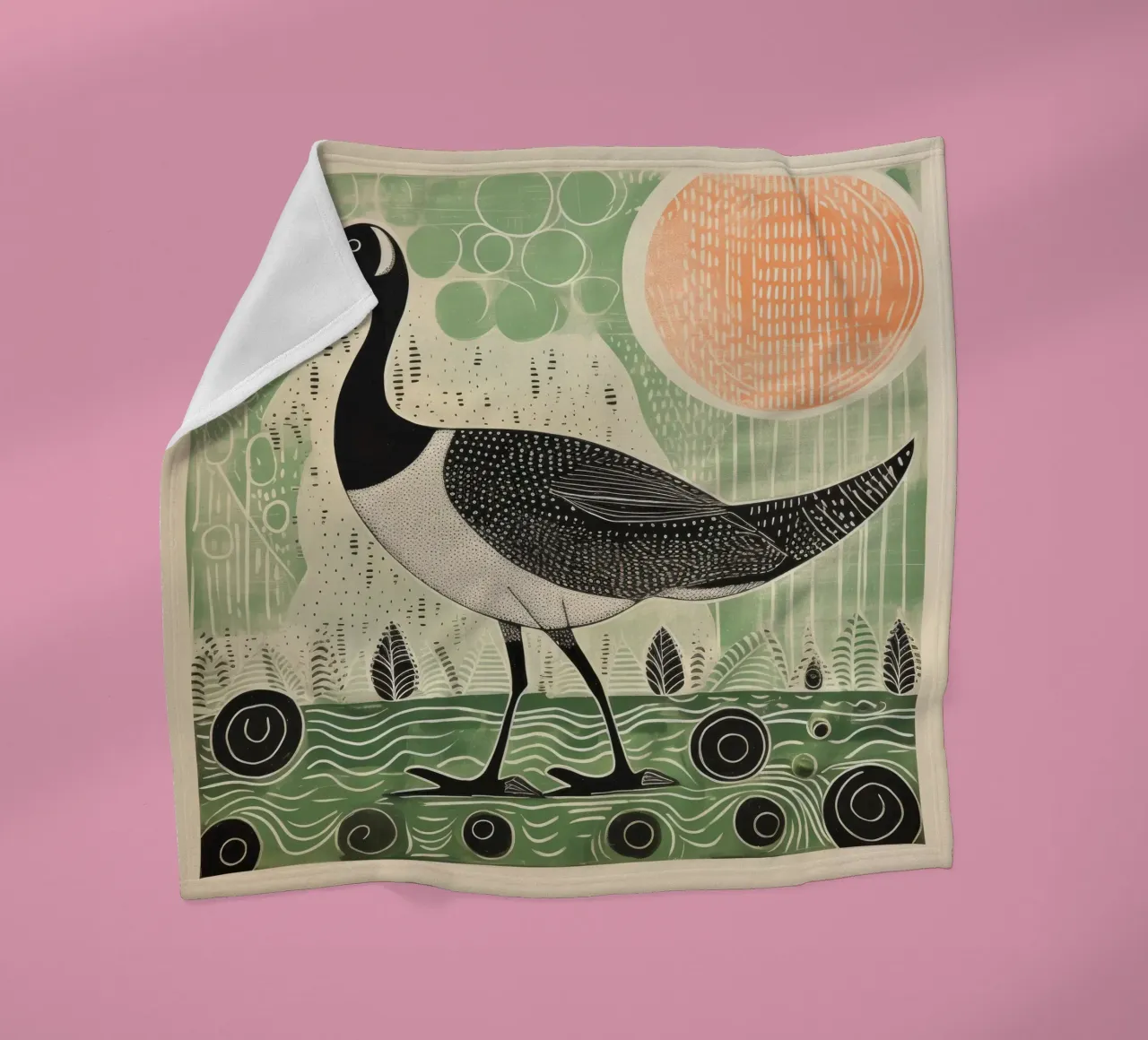 Oca verde 1 coperta in pile da Minimal Animal Art