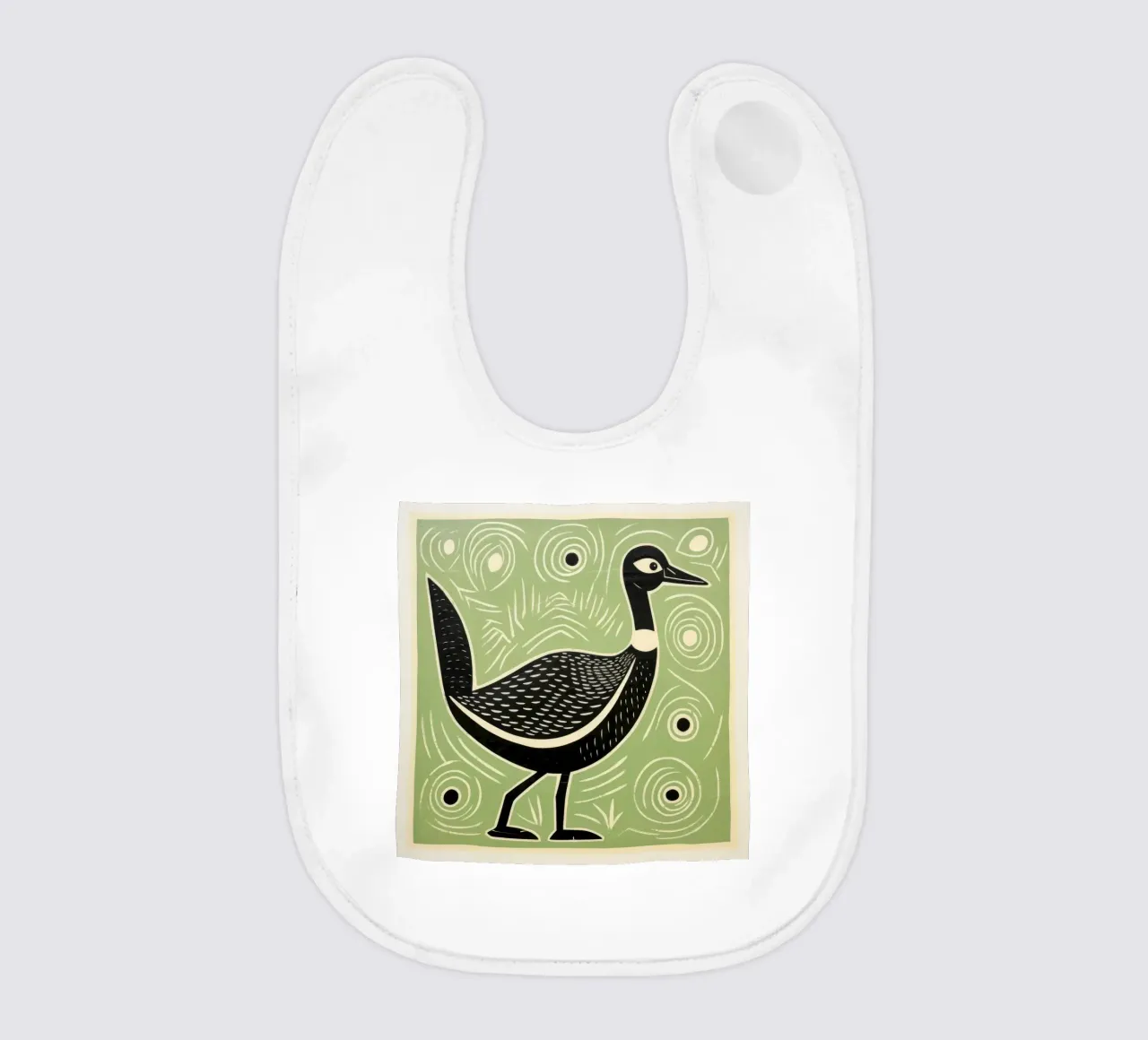 Grüne Gans 2 Babylätzchen von Minimal Animal Art