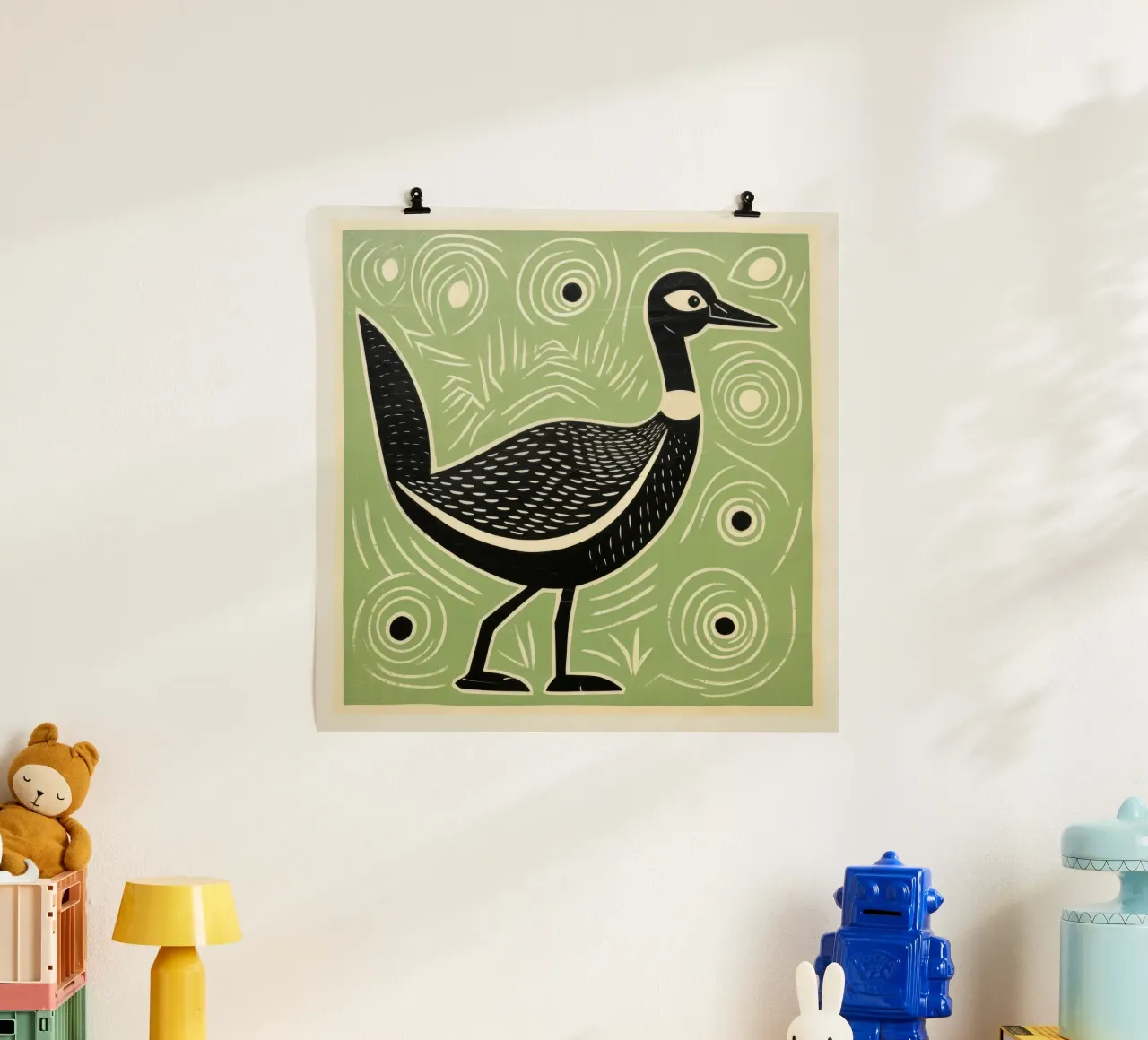 Oca verde poster da Minimal Animal Art