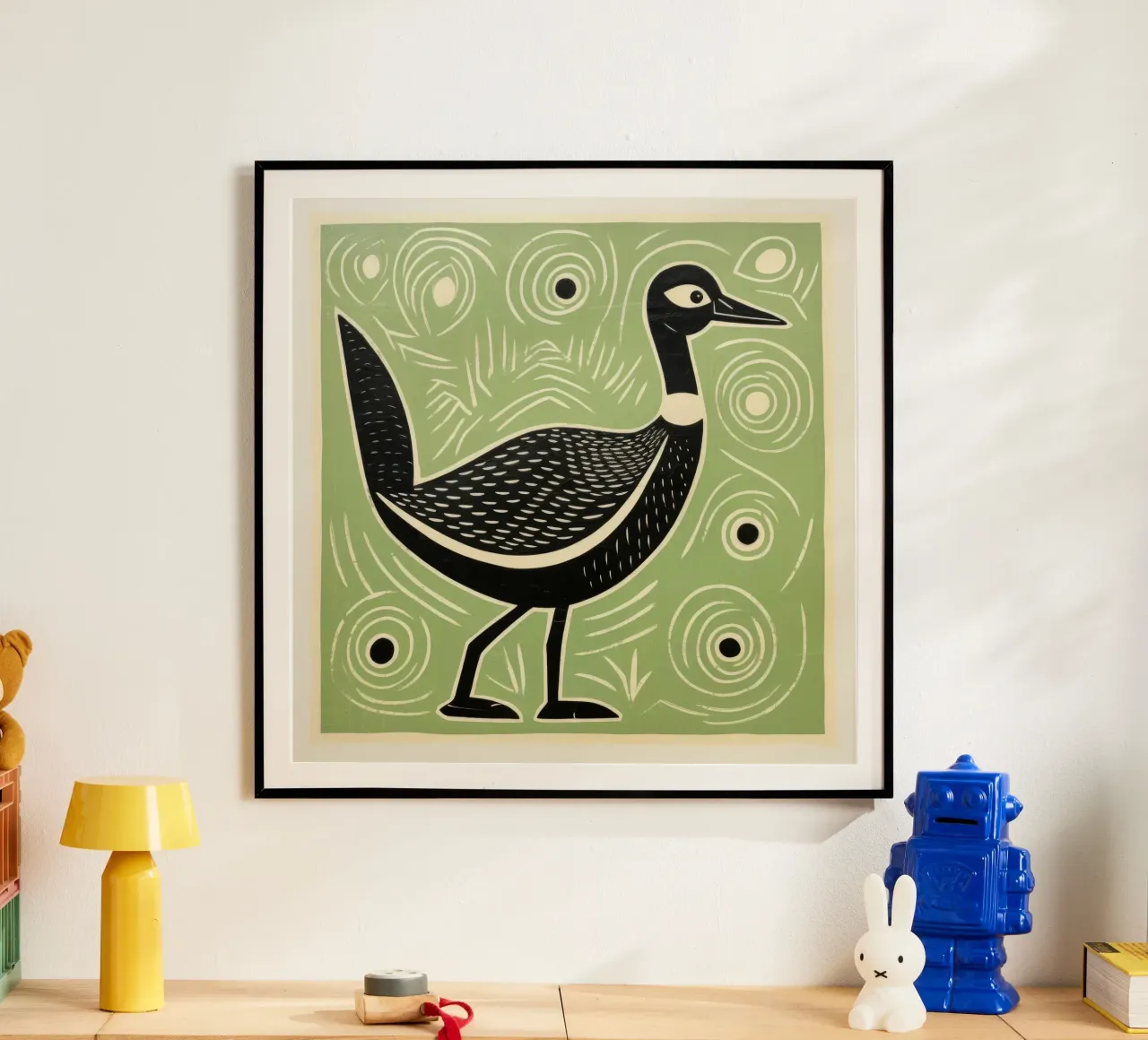 Oca verde poster da Minimal Animal Art