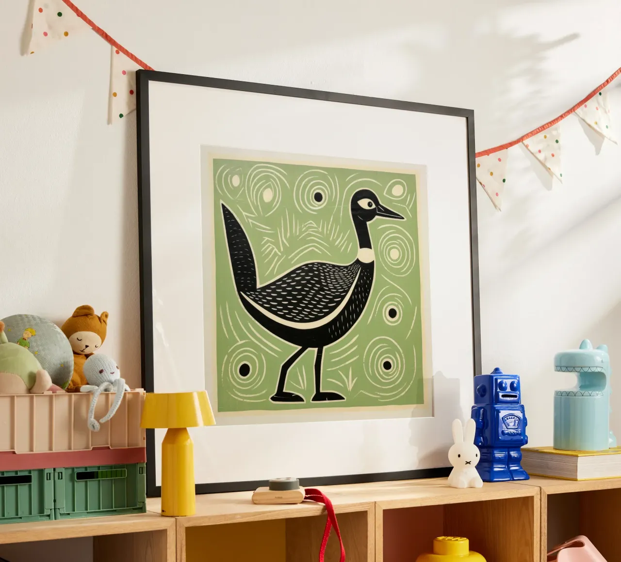 Oca verde poster da Minimal Animal Art