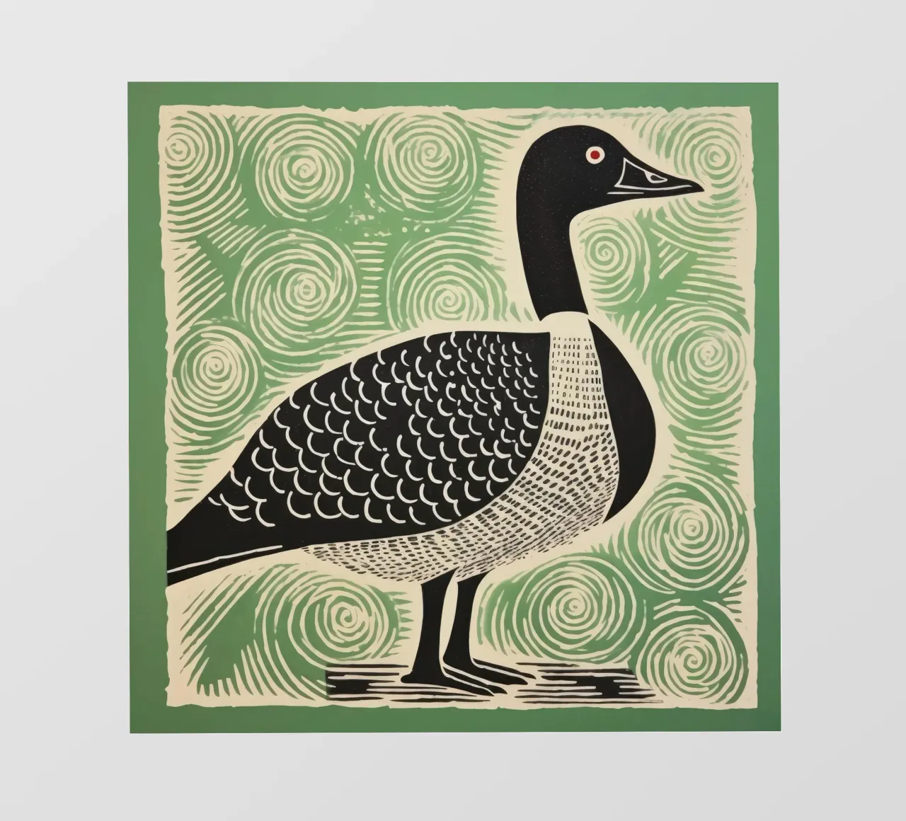 Green Goose 3 pvc cover by Minimal Animal Art
