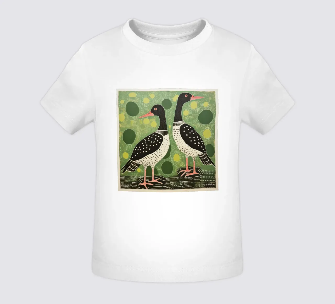 Oca verde 4 maglietta neonato da Minimal Animal Art