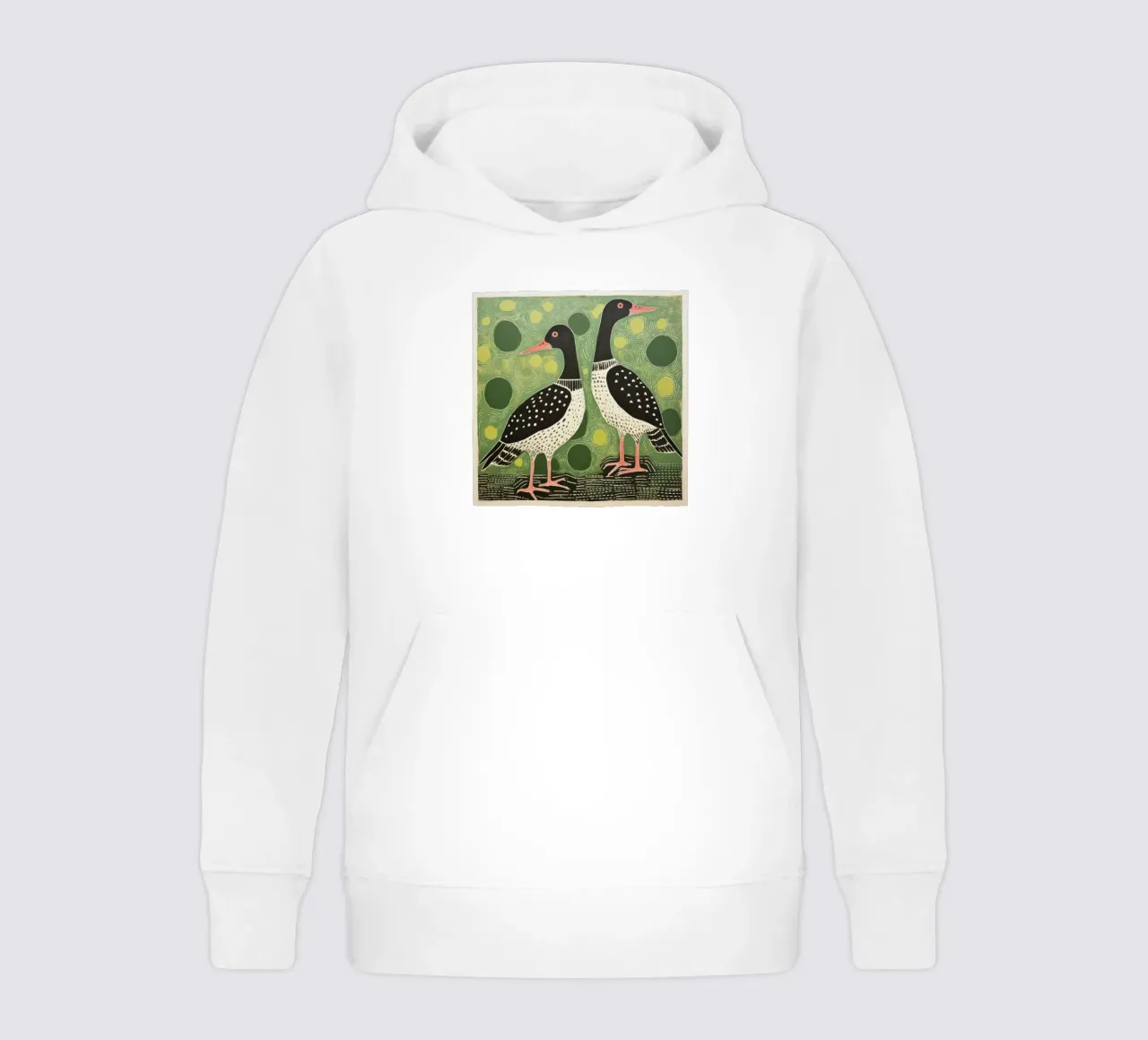 Green Goose 4 kids hoodie by Minimal Animal Art