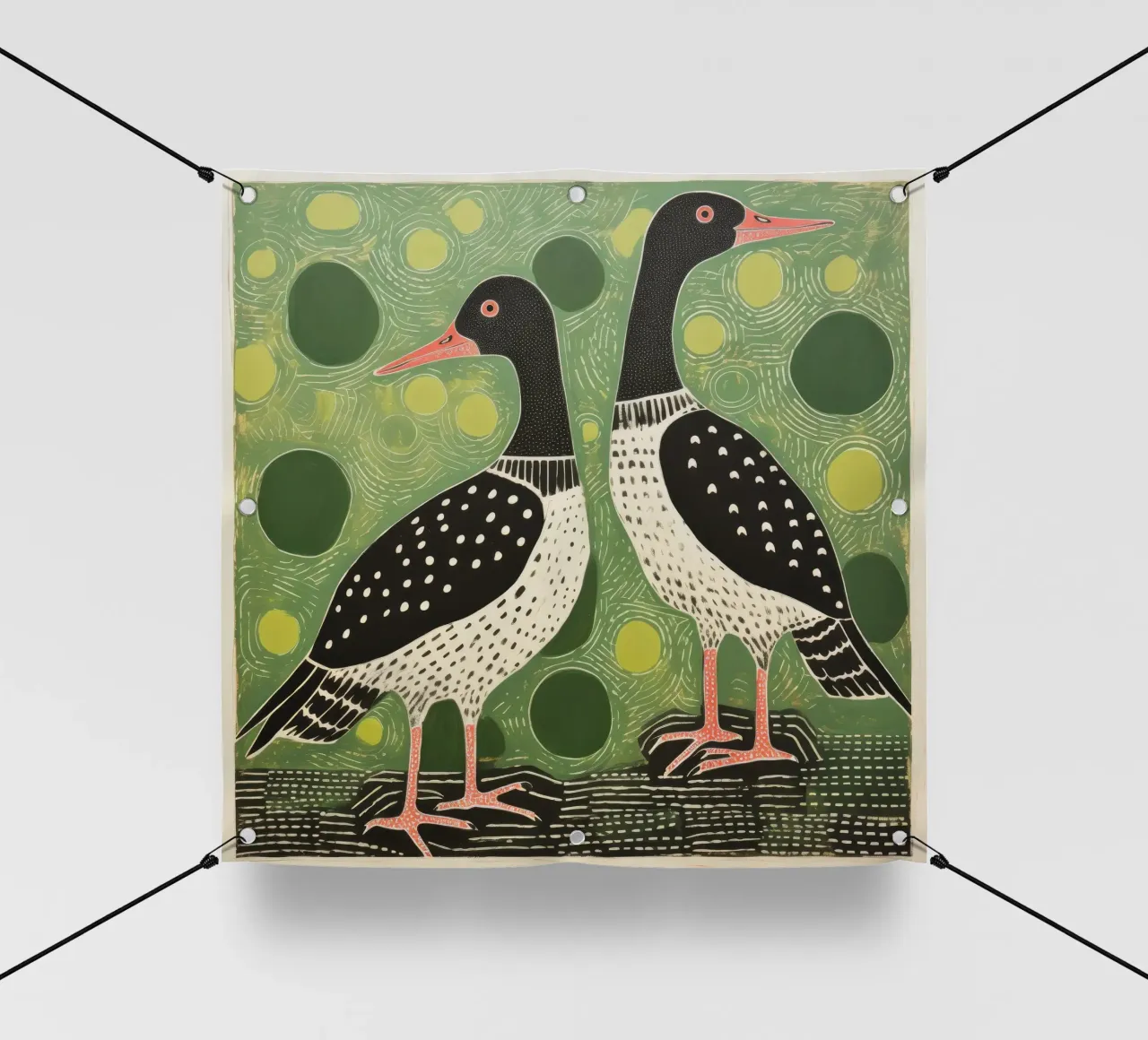Oca verde 4 telo in pvc da Minimal Animal Art