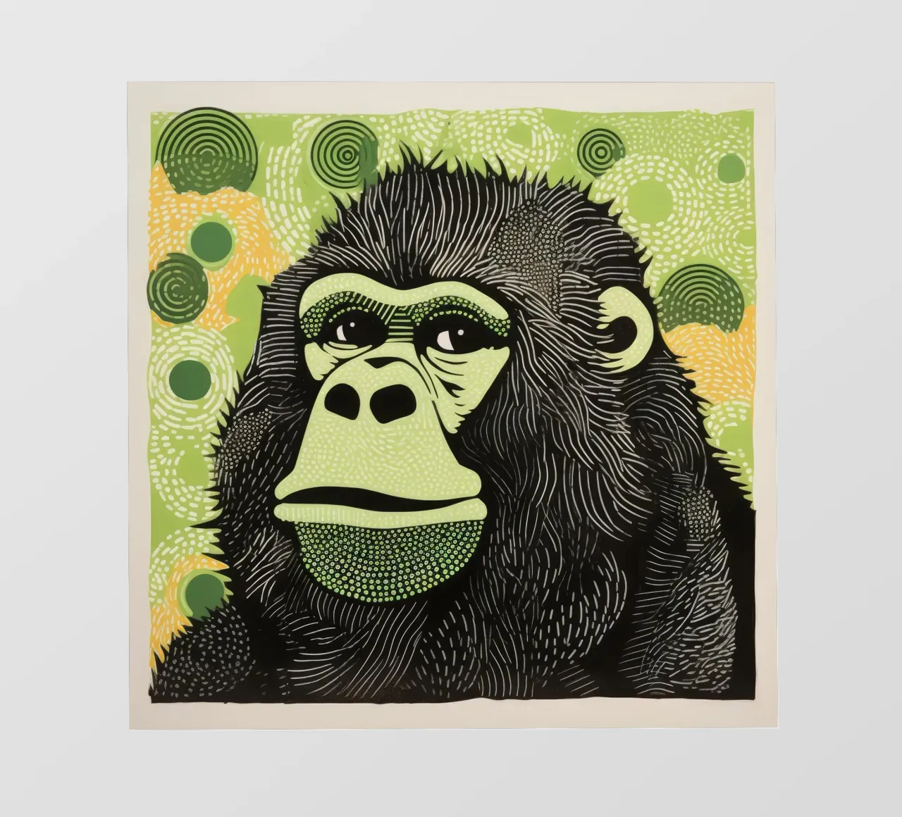 Green Gorilla 1 backlit film by Minimal Animal Art