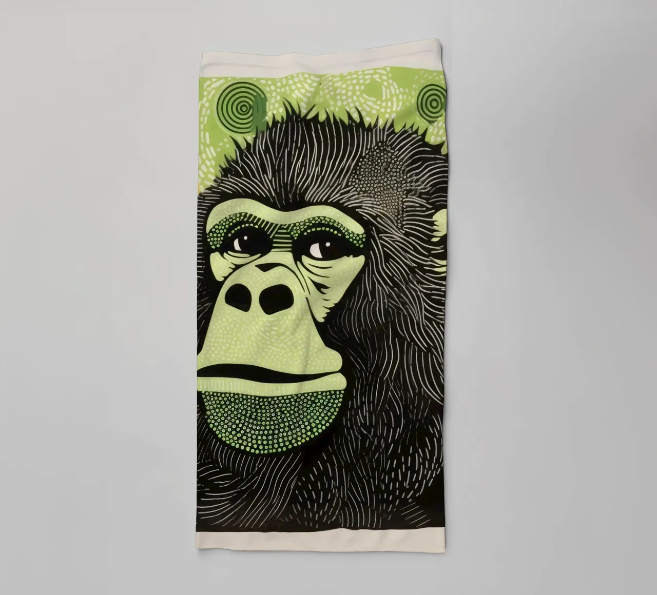 Gorilla Verde 1 asciugamano da bagno da Minimal Animal Art