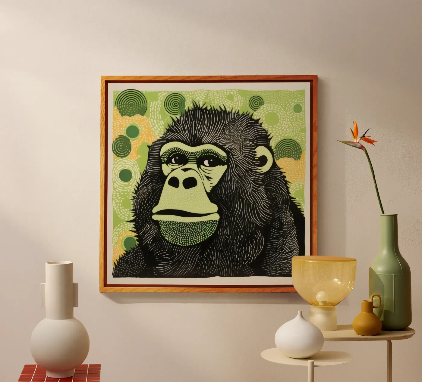 Green Gorilla plexiglas de Minimal Animal Art