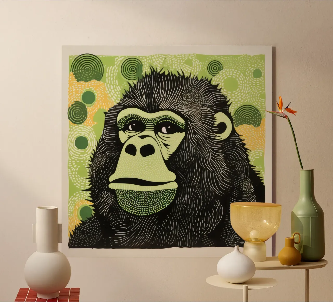 Gorilla verde plexiglass da Minimal Animal Art