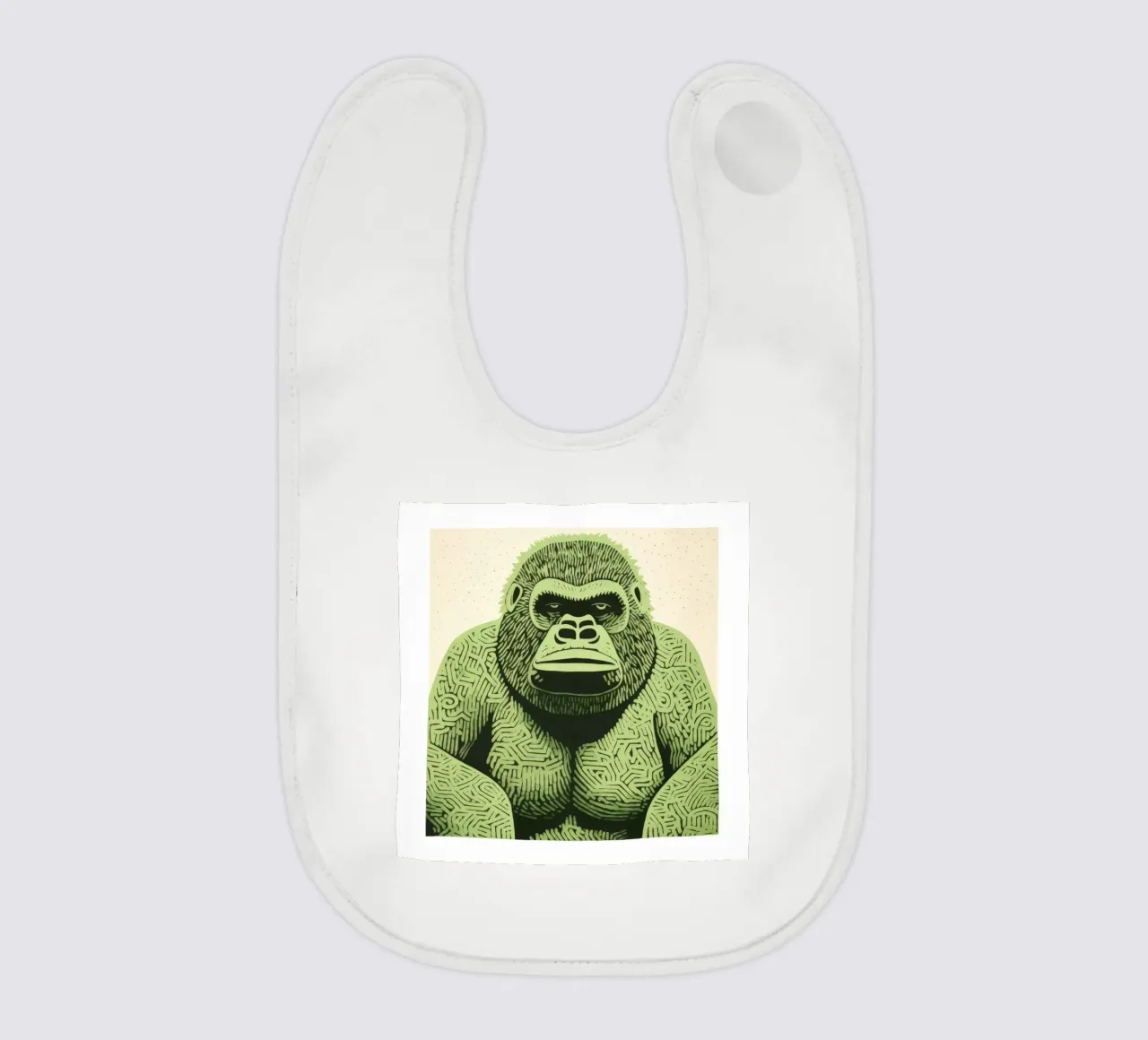 Gorilla verde bavaglino da Minimal Animal Art