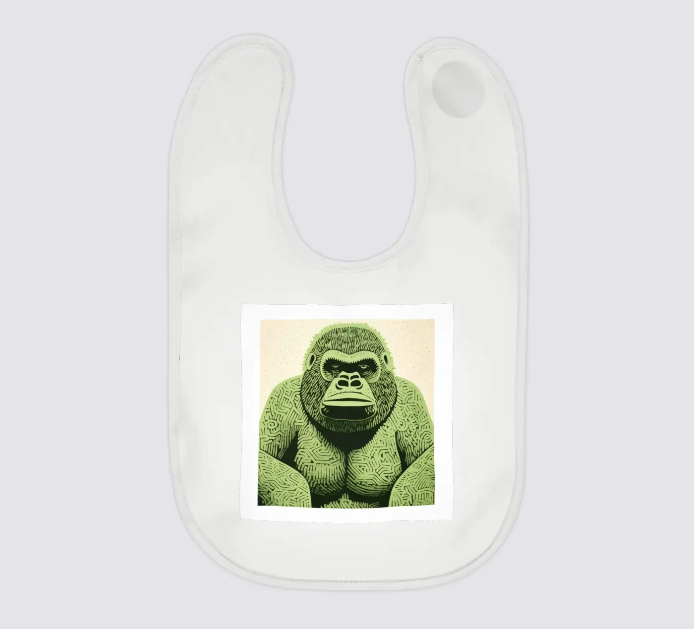 Gorilla verde bavaglino da Minimal Animal Art