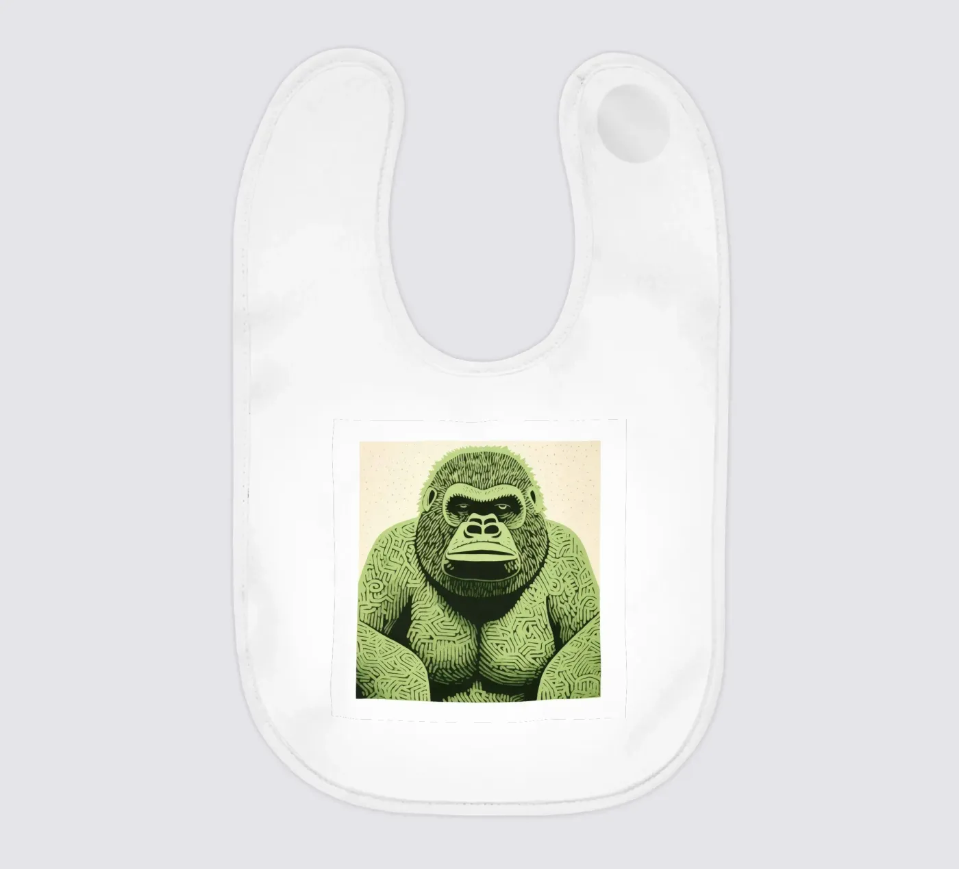 Gorilla verde bavaglino da Minimal Animal Art