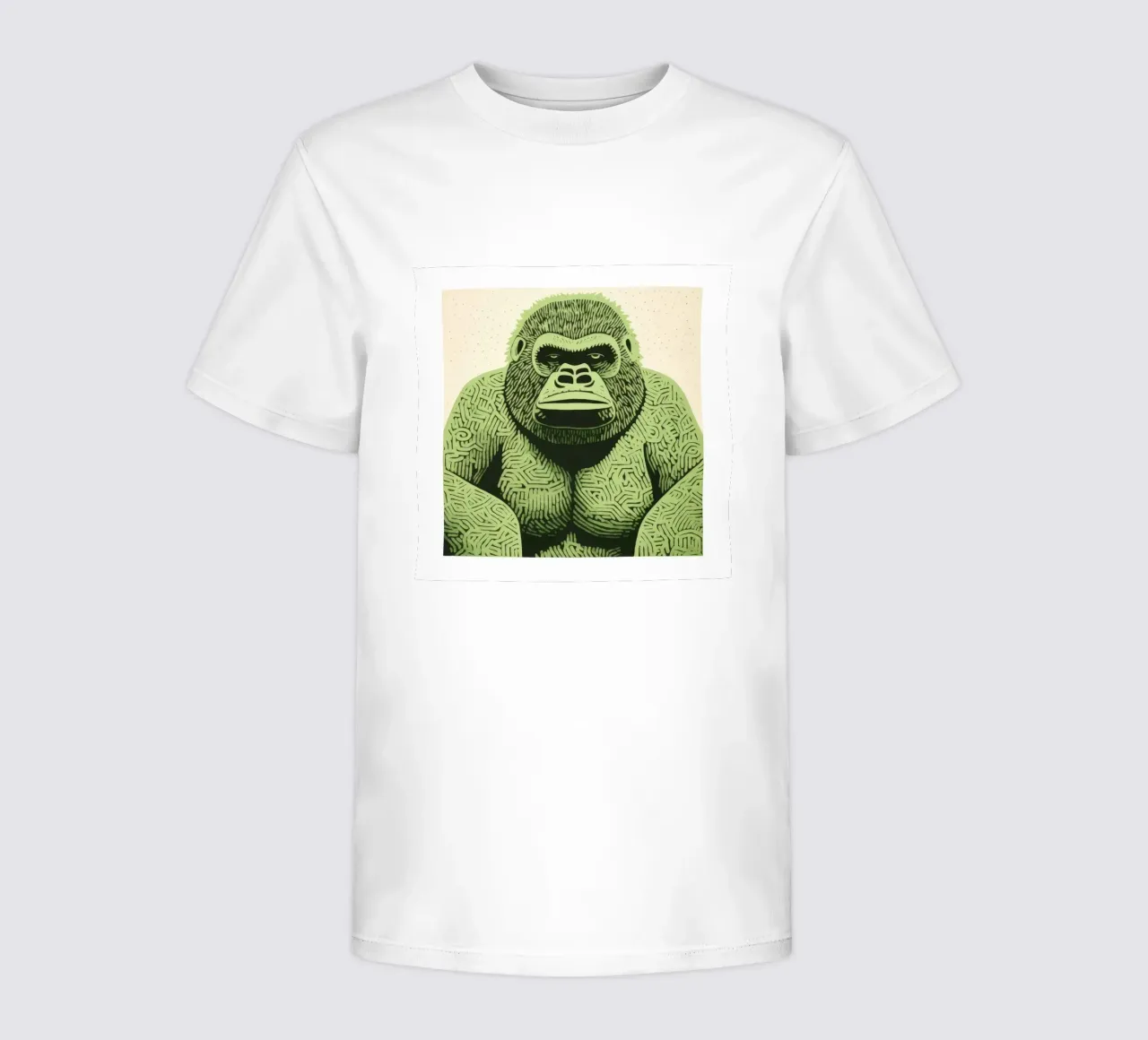 Green Gorilla 2 kids t-shirt by Minimal Animal Art