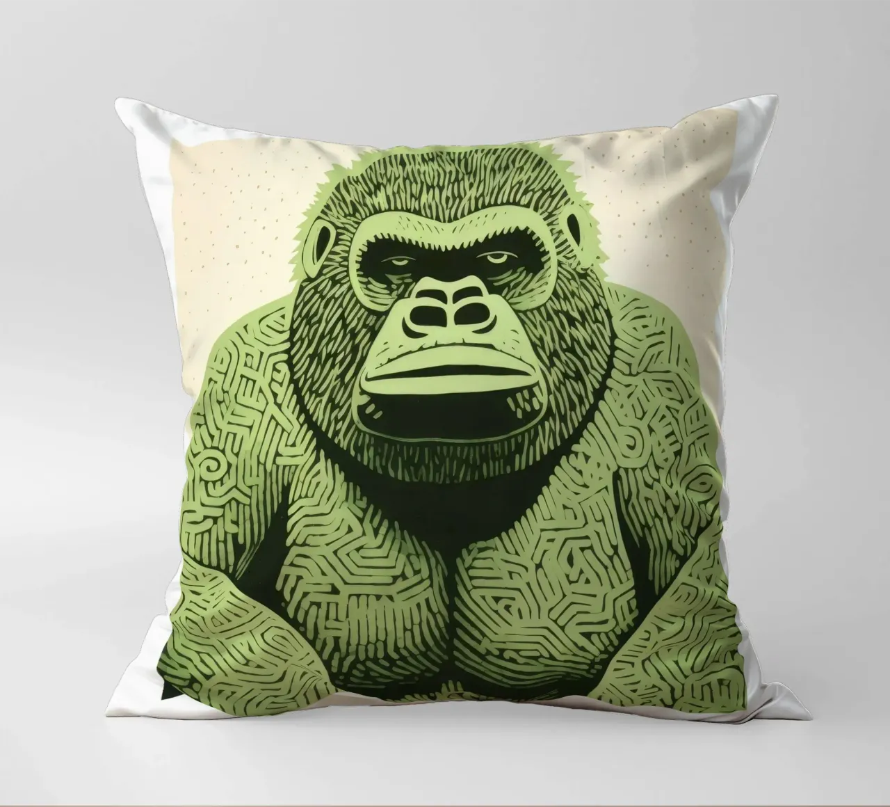 Gorilla Verde 2 cuscino da Minimal Animal Art