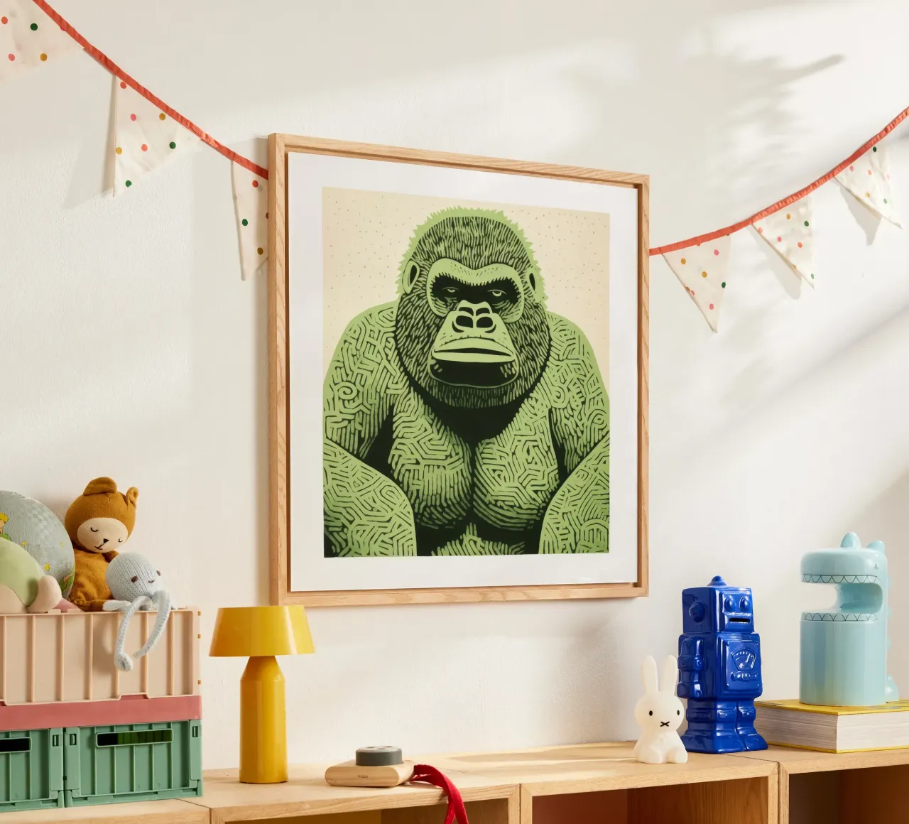 Gorilla verde plexiglass da Minimal Animal Art
