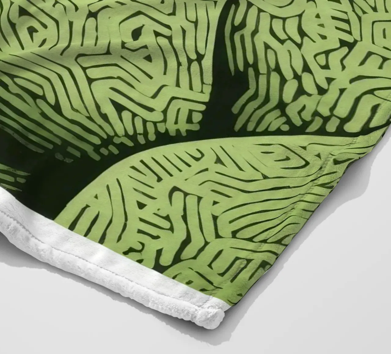 Gorilla Verde 2 coperta in pile da Minimal Animal Art