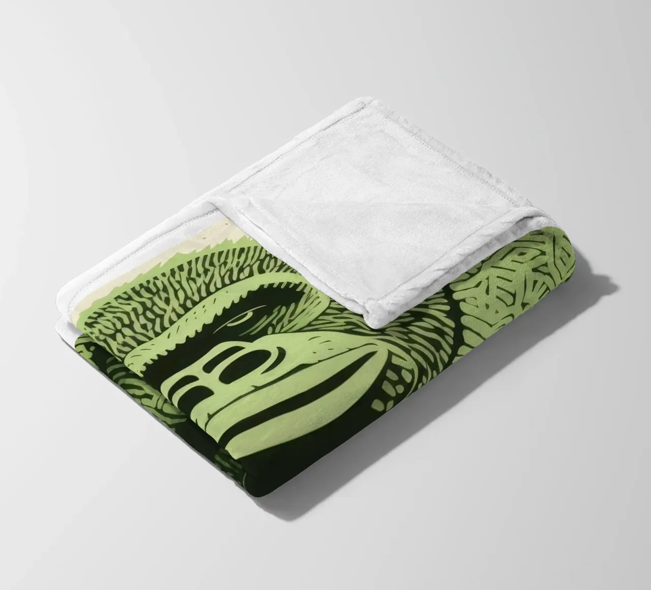 Gorilla Verde 2 coperta in pile da Minimal Animal Art