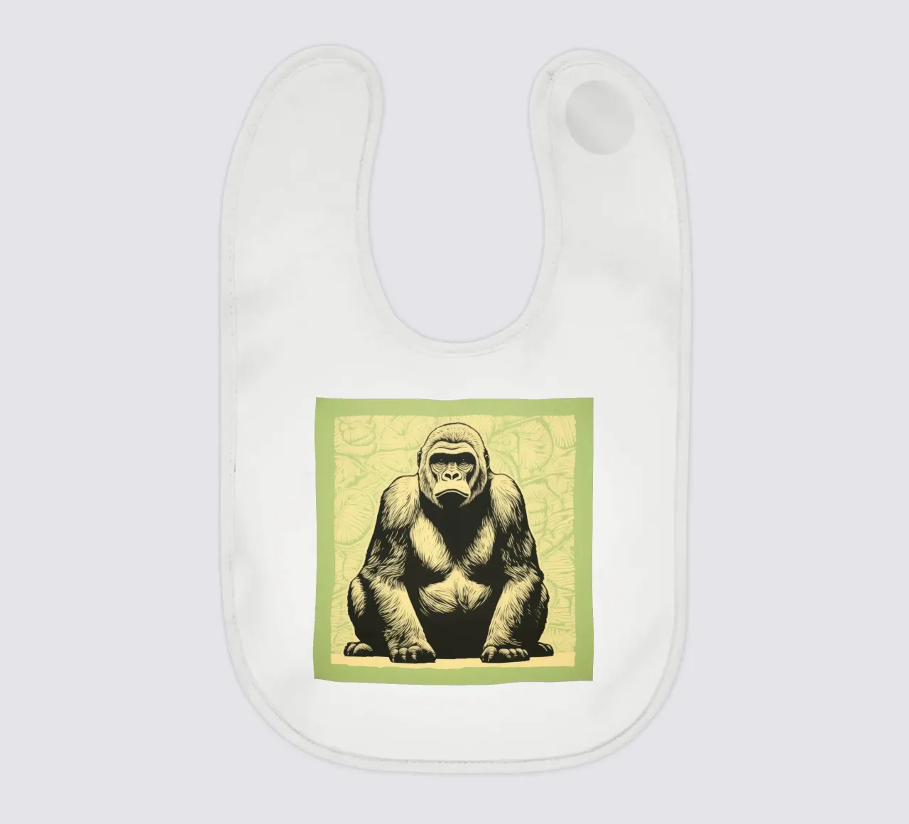 Gorilla verde bavaglino da Minimal Animal Art