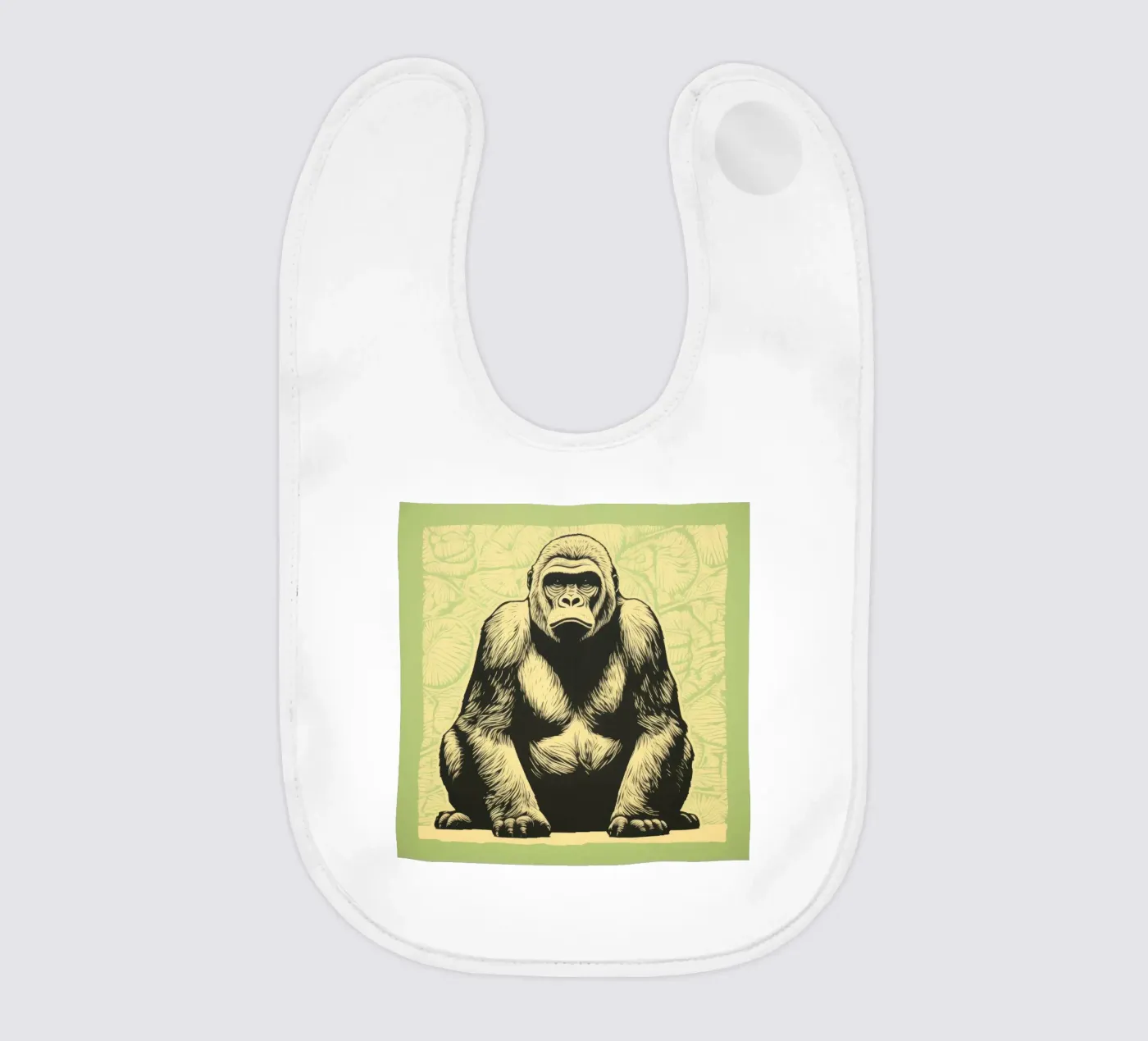 Green Gorilla bavaglino da Minimal Animal Art