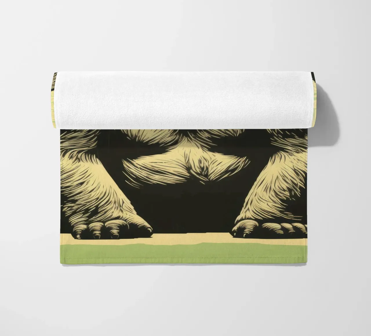 Gorilla Verde 3 telo mare da Minimal Animal Art