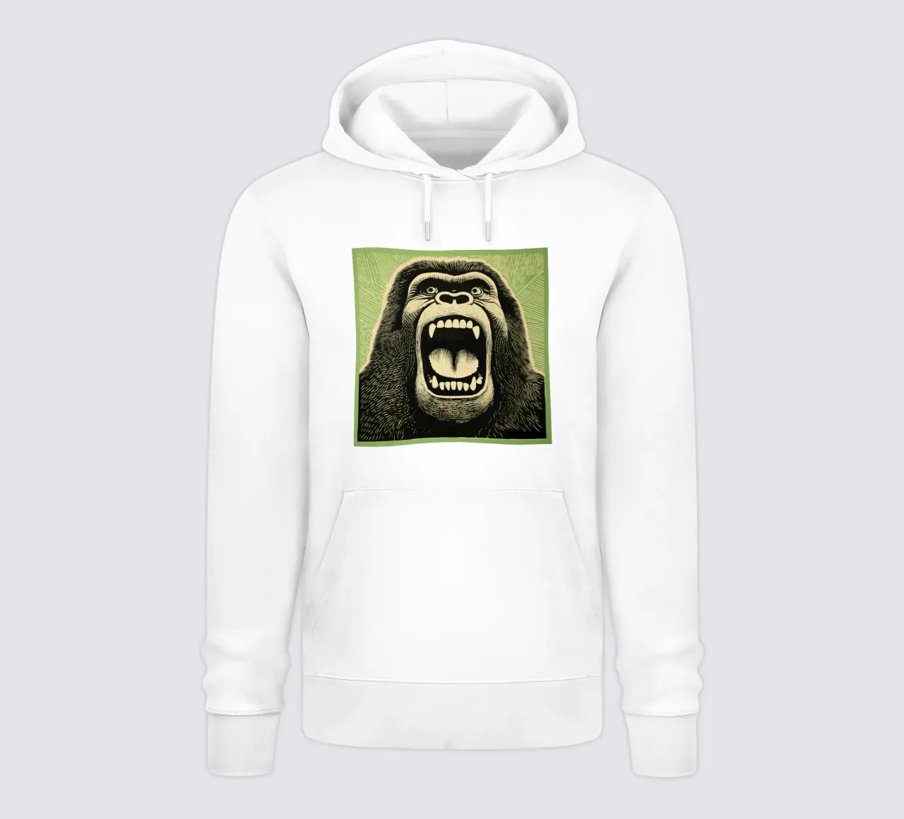 Green Gorilla 4 hoodie by Minimal Animal Art