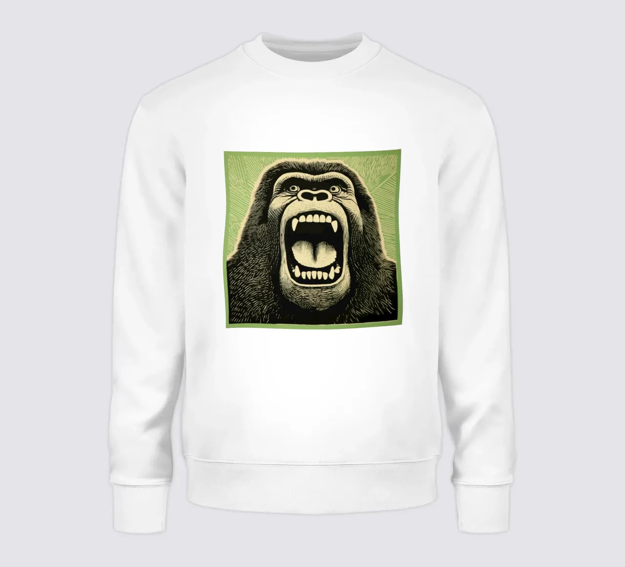 Gorilla Verde 4 felpa da Minimal Animal Art