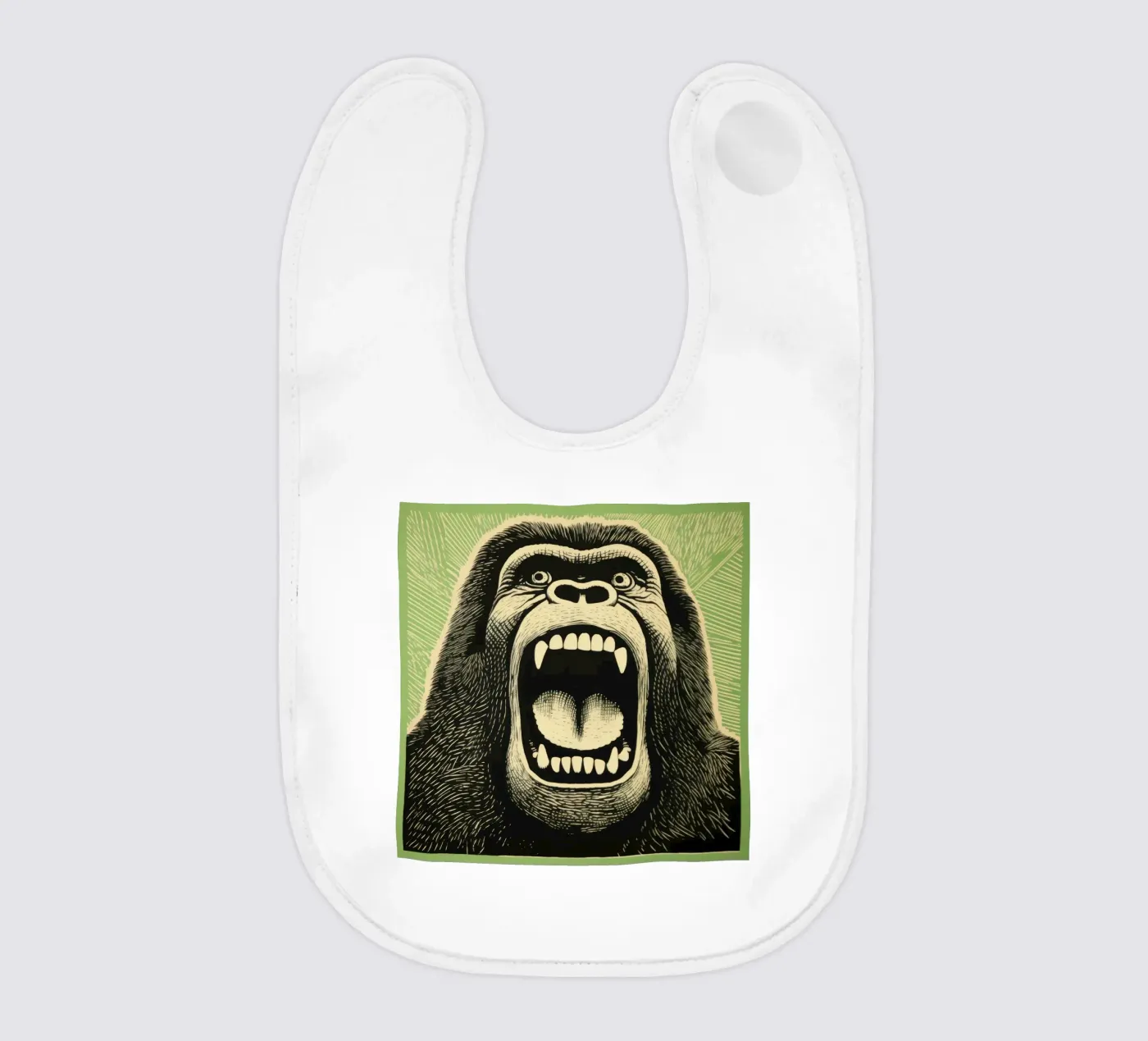 Gorilla verde bavaglino da Minimal Animal Art