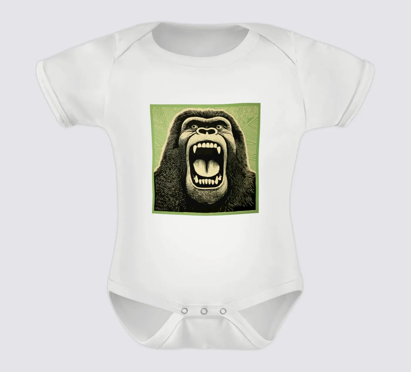 Gorille vert body bébé de Minimal Animal Art