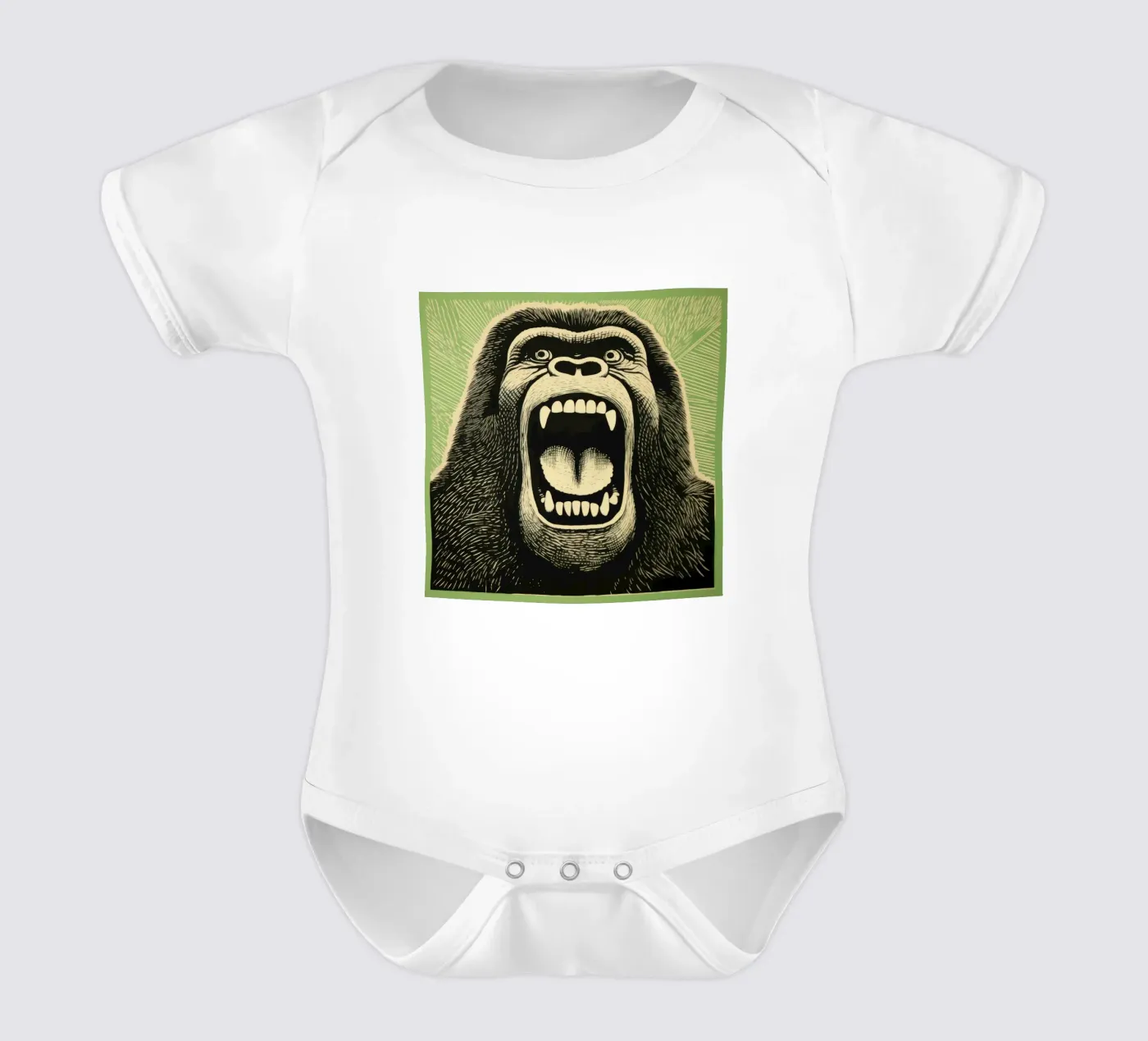 Gorille vert body bébé de Minimal Animal Art