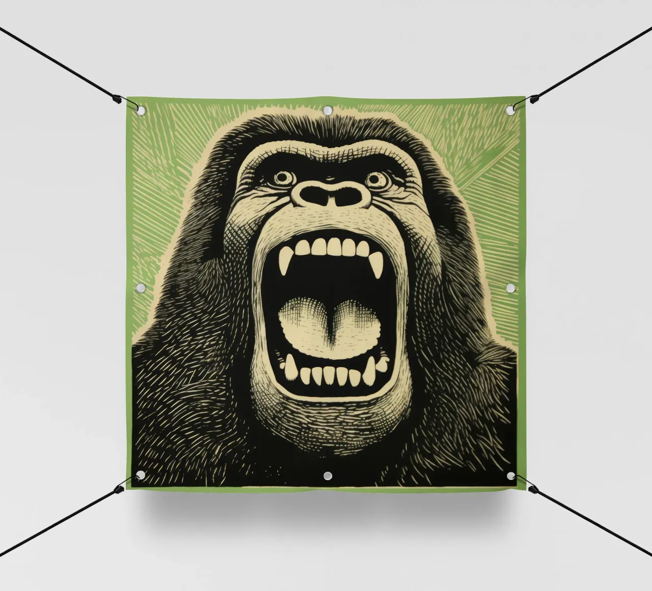 Green Gorilla 4 pvc cover by Minimal Animal Art
