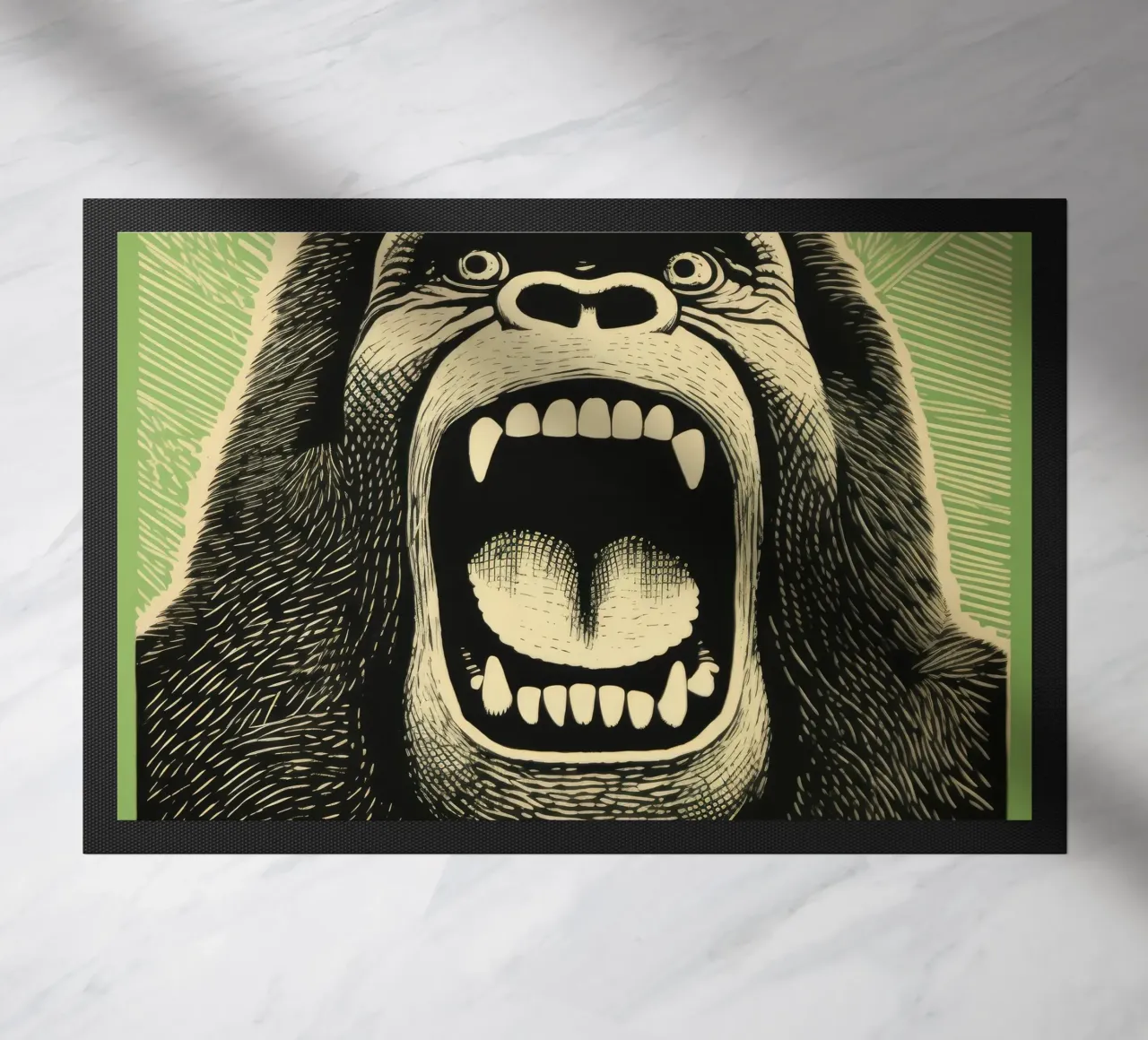 Gorilla Verde 4 zerbino da Minimal Animal Art