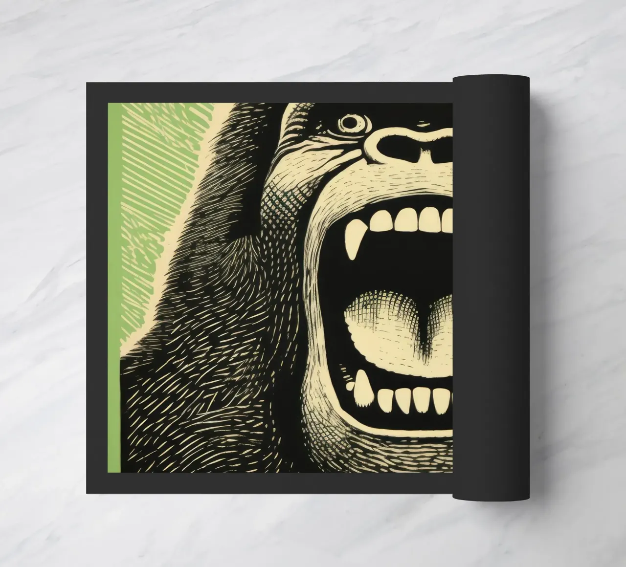Gorilla Verde 4 zerbino da Minimal Animal Art