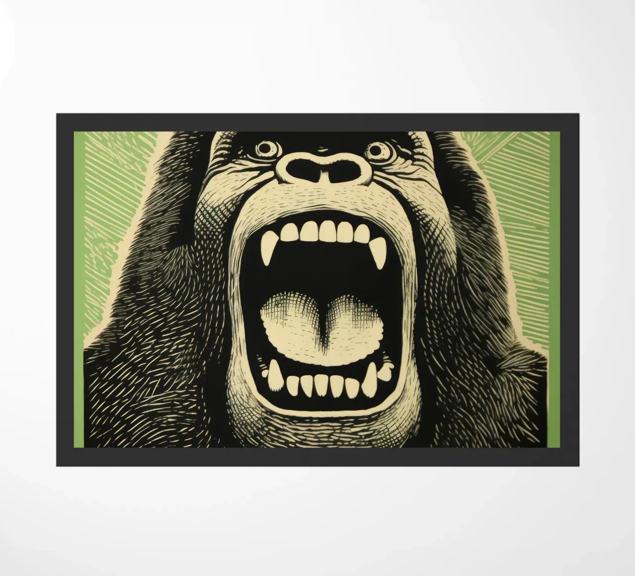 Gorilla Verde 4 zerbino da Minimal Animal Art