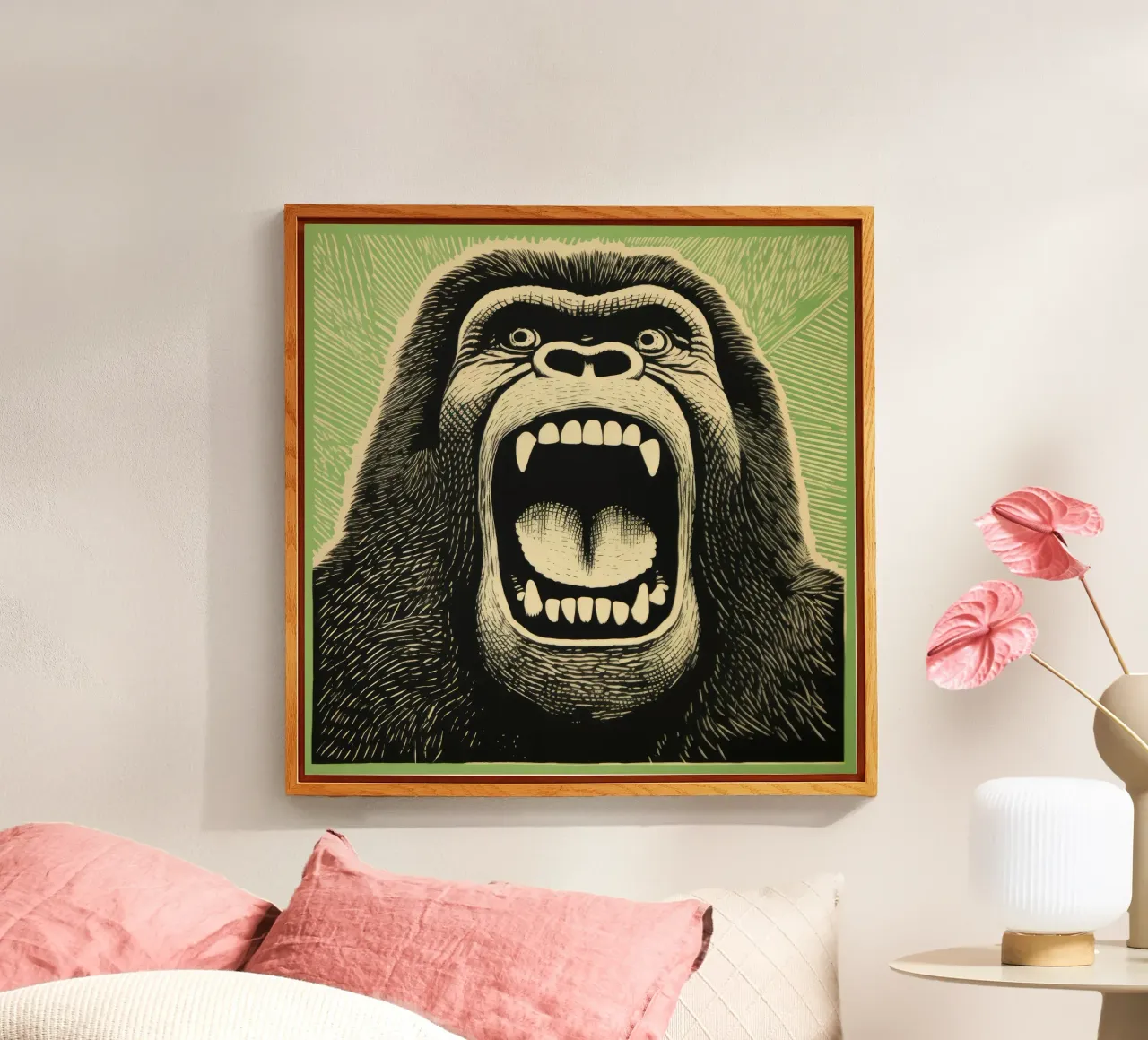 Gorilla verde plexiglass da Minimal Animal Art