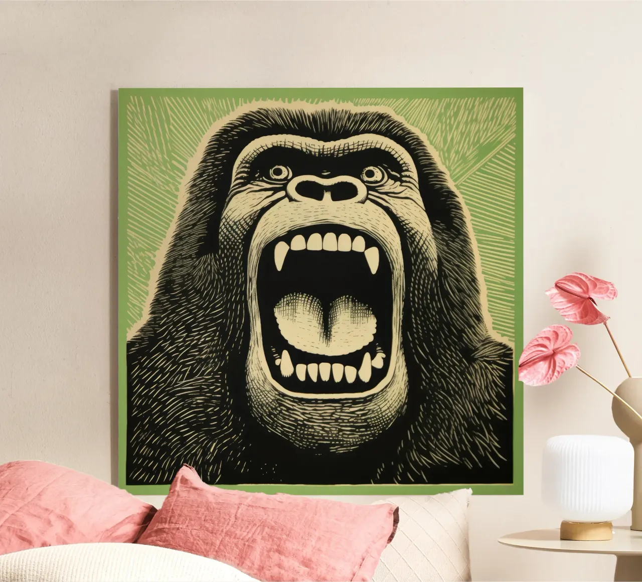 Gorilla verde plexiglass da Minimal Animal Art