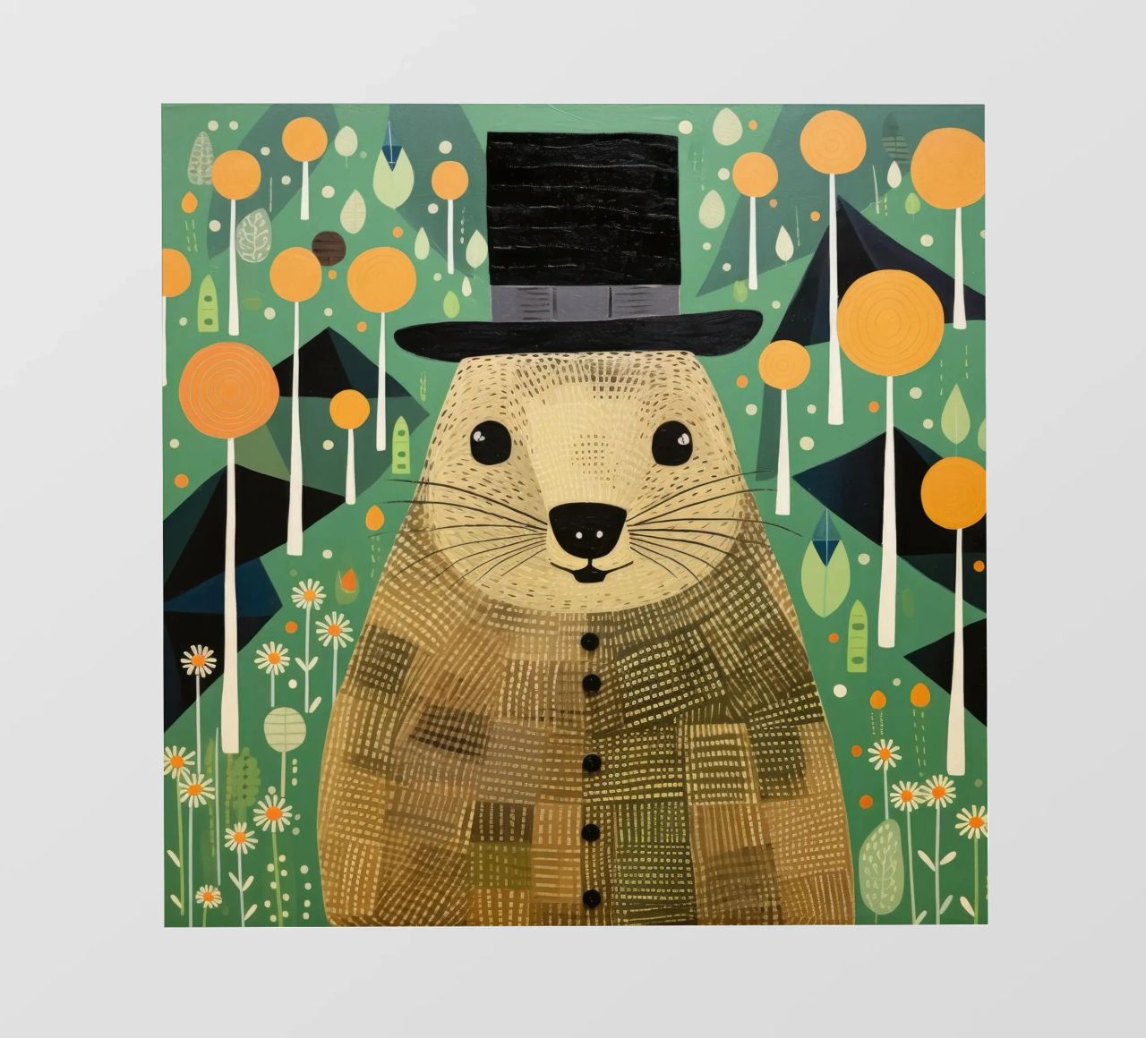 Marmotta verde 1 telo in pvc da Minimal Animal Art