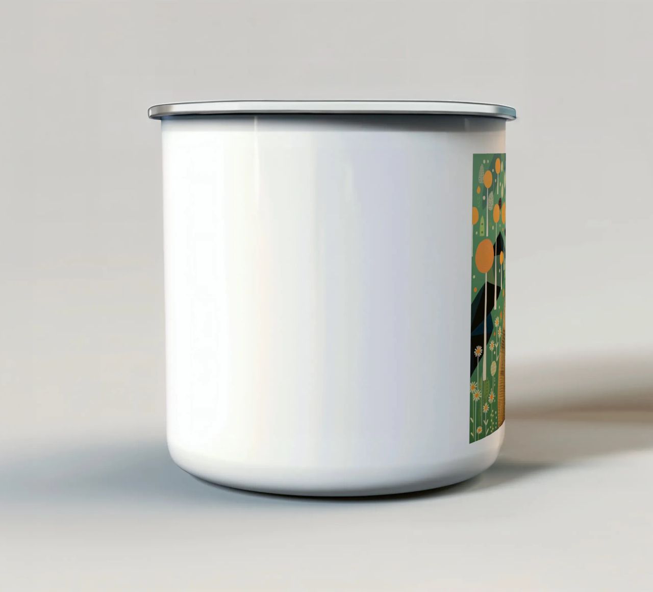 Marmotta verde 1 tazza in smalto da Minimal Animal Art