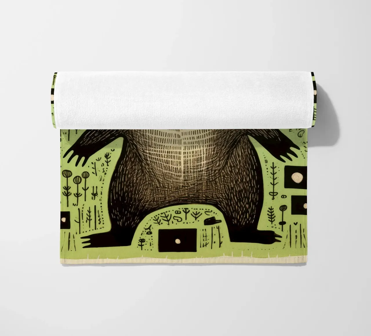 Marmotta verde 2 telo mare da Minimal Animal Art