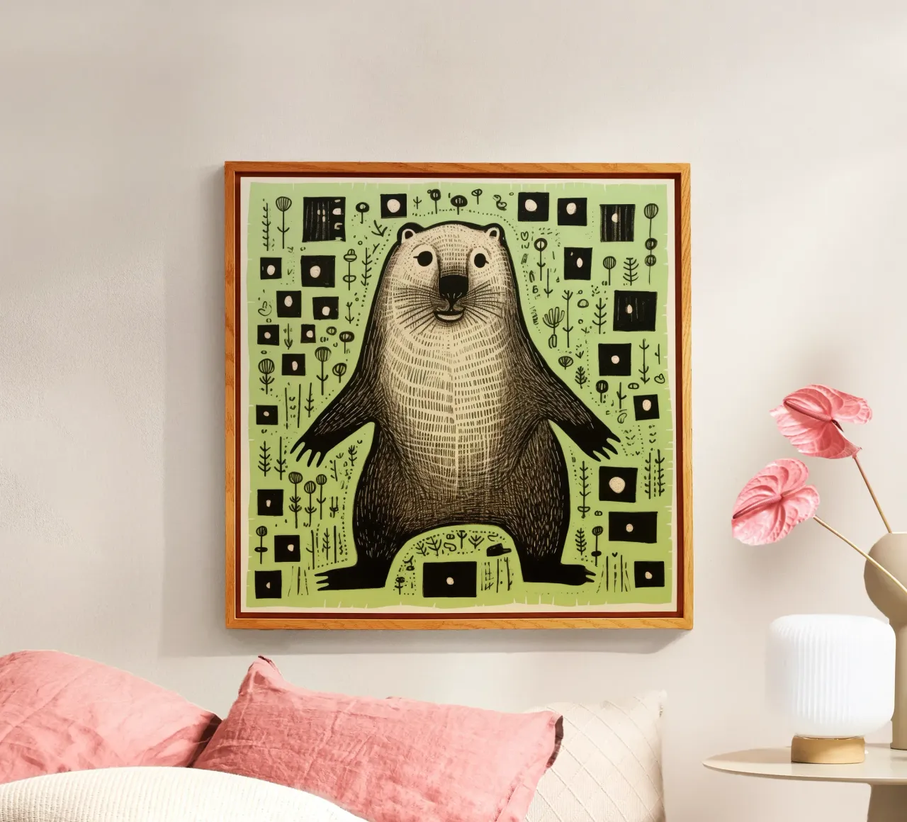 Marmotta verde plexiglass da Minimal Animal Art