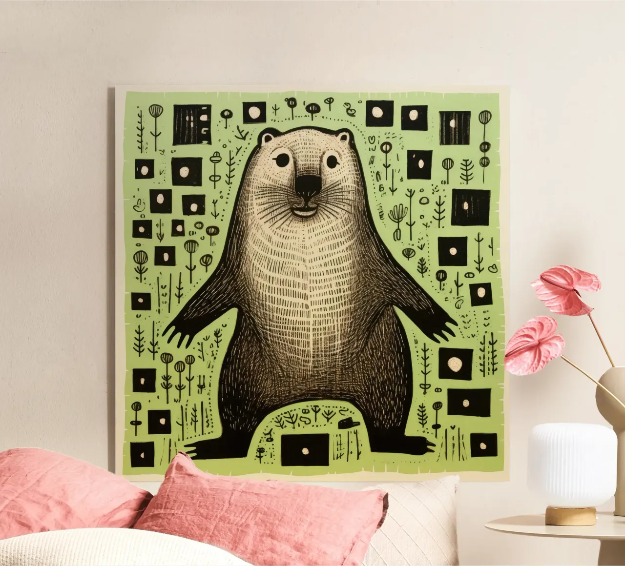 Marmotta verde plexiglass da Minimal Animal Art