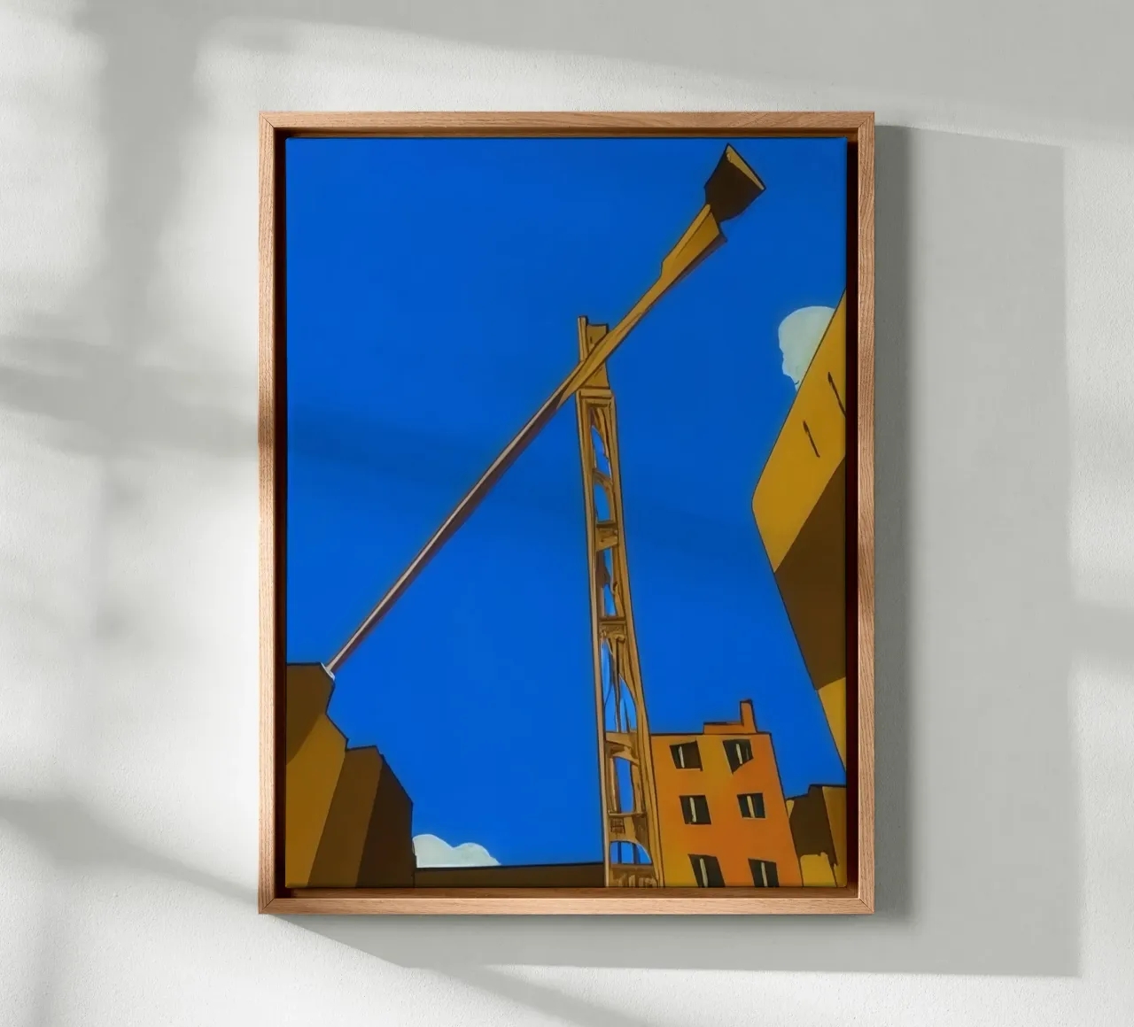 Cranes in the sky canvas with Floater frame by Abstract Art by LK