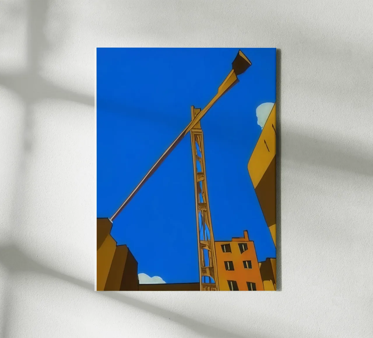 Cranes in the sky canvas with Floater frame by Abstract Art by LK