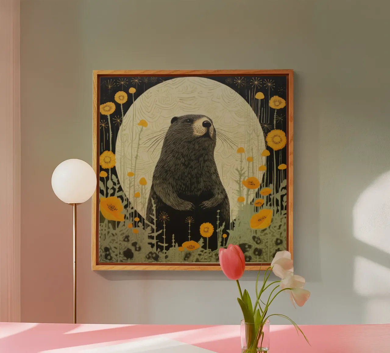 Marmotta verde plexiglass da Minimal Animal Art