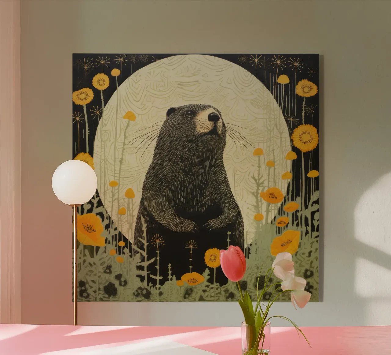 Marmotta verde plexiglass da Minimal Animal Art