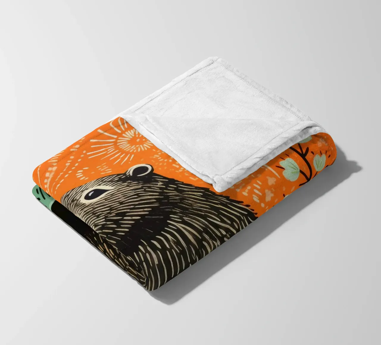 Marmotta verde 4 coperta in pile da Minimal Animal Art